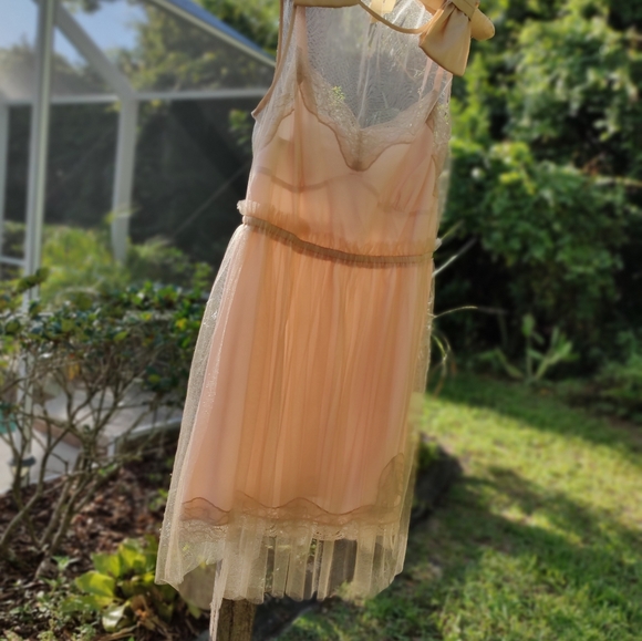 Rodarte 20th Anniversary collection mesh and embroidered satiny dress - Picture 4 of 16